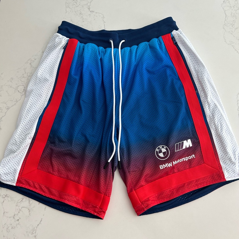Puma BMW Motorsport Mesh Retro Shorts Blue Mens Large